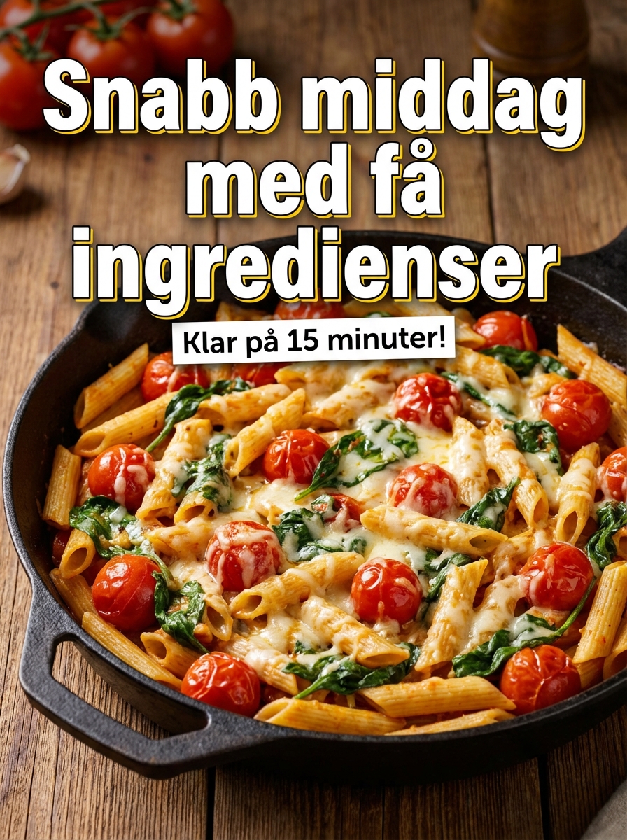 Snabb middag med få ingredienser: mat på 15 minuter – lättlagat